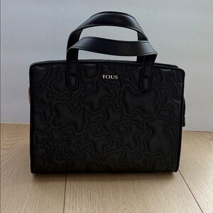 Tous Black Embossed Tote